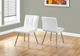 Monarch Specialties Inc. 2-Piece Chrome/White Quilted Side Chair Set-4