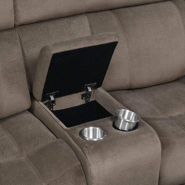 Coaster® Myleene Mocha Double Gliding Loveseat-3