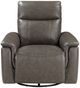 Homelegance® Hadley Dark Brown Leather Manual Swivel Glider Reclining Chair-2
