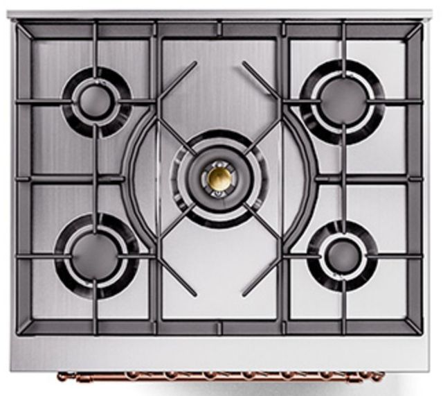 Ilve® Nostalgie II Series 30" Glossy Black Pro Style Dual Fuel Range-3