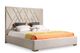 VIG Furniture Modrest Eldora Glam Beige Velvet/Brass Queen Panel Bed-0