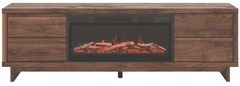Signature Design by Ashley® Zadilyn Brown 72" TV Stand with Electric Fireplace