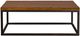 Horizon Home® Aspen Brown Cocktail Table with Black Metal Base-0