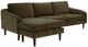 Moe's Home Collection Quinn 2-Piece Cedar Green Sectional Sofa with Reversible Chaise Ottoman-0