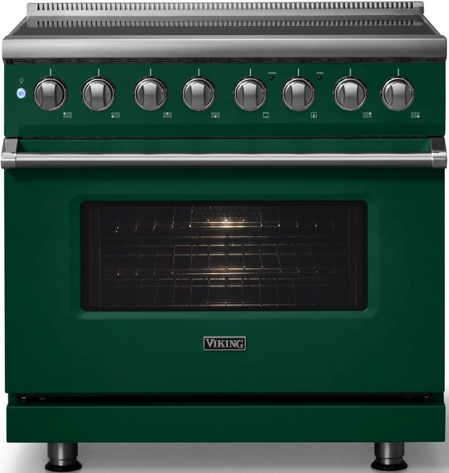 Viking® 5 Series 36" Ivy Pro Style Induction Range with Polished Chrome Trim-3