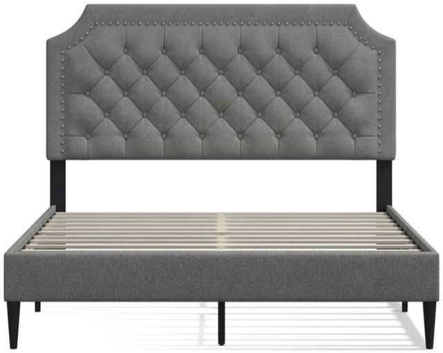 American Wholesale Furniture Hanfield Stone King Upholstered Bed-1