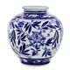 A & B Home Blue/White 9" Vase-0