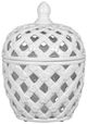 A & B Home White Lidded Jar-1
