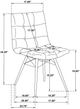 Coaster® Aiken 4-Piece Saddle Forest Upholstered Dining Side Chair-2