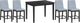 Emerald Home Madison 5-Piece Black/Gray Counter Height Dining Set-0