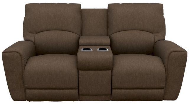 La-Z-Boy® Cassian Teak Power Reclining Loveseat with Console and Headrest-1