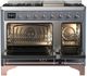 Ilve® Majestic III 48" Blue Gray Pro Style Dual Fuel Liquid Propane Range with Triple Glass Door and Copper Trim-4