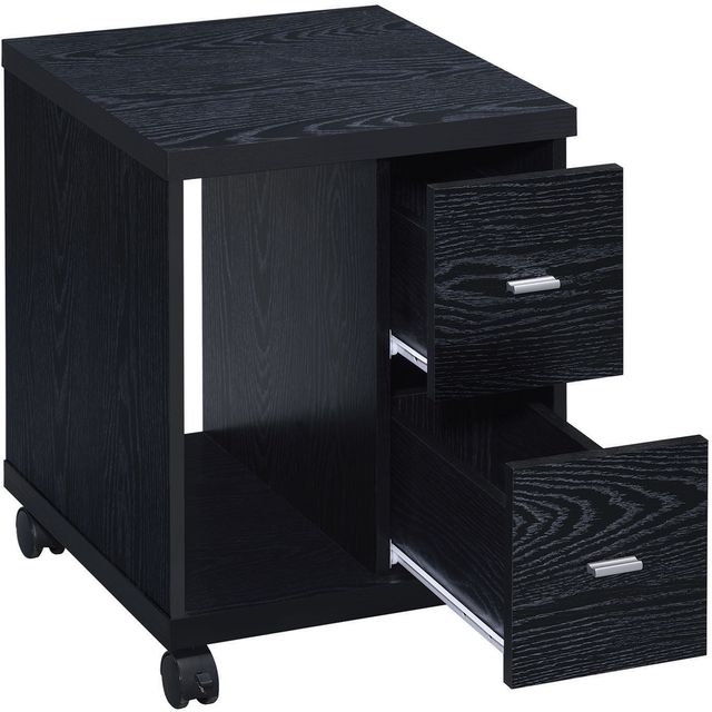 Coaster® Russell Black Oak 2-Drawer Computer Stand-1