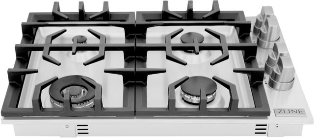 ZLINE 30" Stainless Steel Gas Cooktop with 4 Gas Burners-2