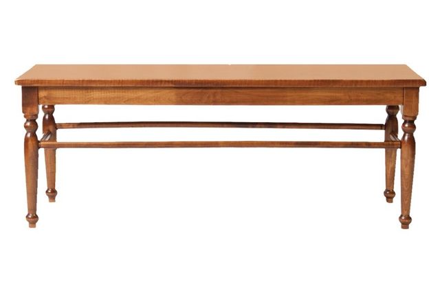 Door County Turned Leg 60" Backless Bench-0