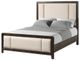 Bernards Fulton Beige/Medium Brown Upholstered Queen Panel Bed-0