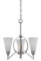 Cal® Lighting & Accessories Canroe 3-Light Brushed Steel Chandelier-0