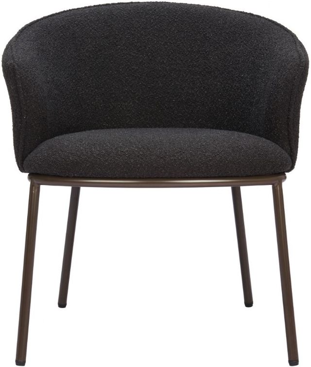 Zuo® Modern Essen Black/Bronze Dining Arm Chair-1