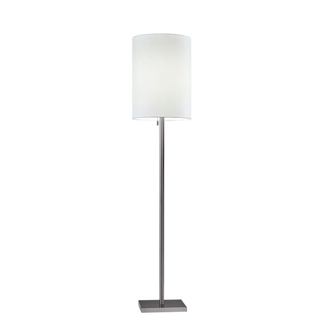 Adesso® Liam Brushed Steel Floor Lamp-0