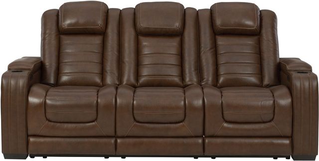 Signature Design by Ashley® Backtrack Chocolate Power Reclining Sofa-1