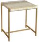 Horizon Home® Everest White Travertine Top End Table with Gold Base-0