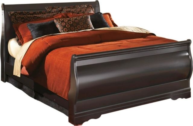 Signature Design by Ashley® Huey Vineyard 5-Piece Black Full Sleigh Bed Set-1
