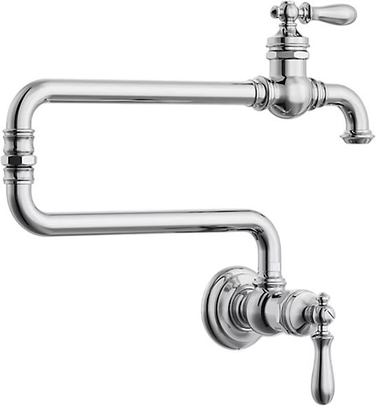 KOHLER® Artifacts® Polished Chrome Wall-Mount Pot Filler-0