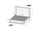 International Furniture Direct Dark Teak Stained Dark King Platform Bed Footboard with Rails-4