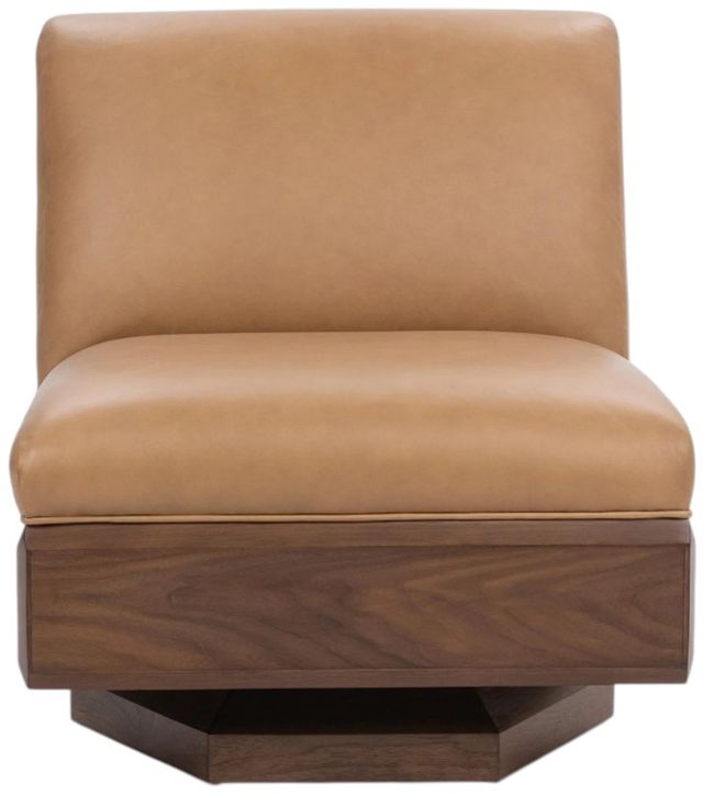 Classic Home Myla Tan Swivel Chair-2