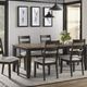 Intercon Beacon Black/Walnut Ladder Back Side Chair with Cushion-1