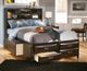 Ashley® Kira Almost Black Full Storage Bed with 7 Drawers-1