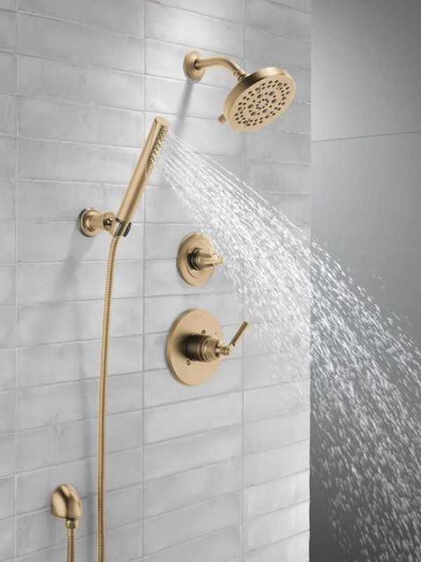 Delta Saylor® Champagne Bronze 3-Setting 2-Port Diverter Trim -2