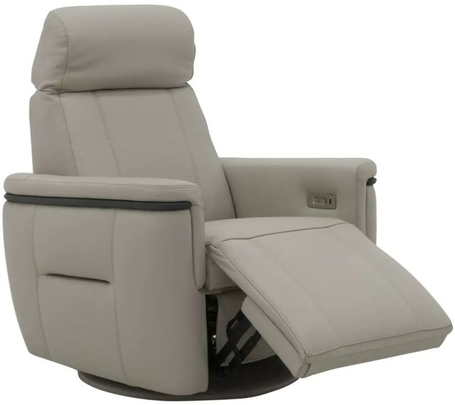 Fornirama Santorini Small Rocker Swivel Reclining Chair with Headrest-1