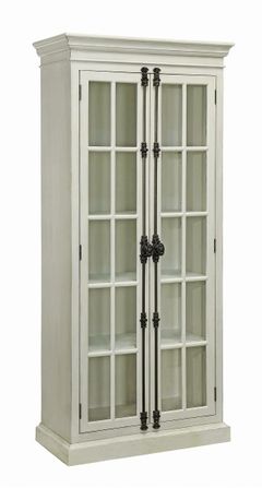 Coaster® Toni Antique White 2-Door Tall Cabinet