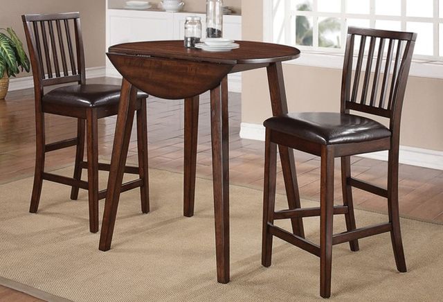 American Wholesale Furniture 3-Piece Mango Brown Pub Dining Set-1