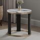 Furniture of America® Bogor Black/White Round End Table with Black/Gold Base-2