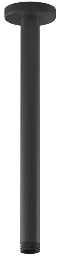 KOHLER® Statement® Matte Black 12" Ceiling-Mount Single-Function Rainhead Arm and Flange-0