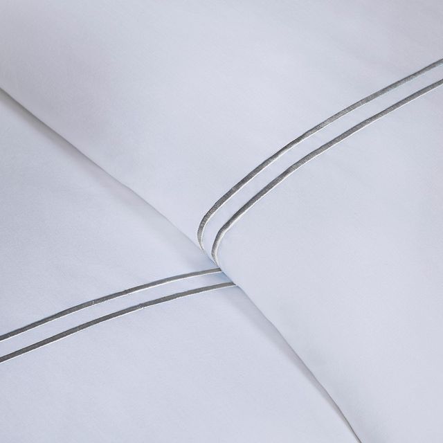 Olliix by Madison Park Signature Luxury Collection 5 Piece Grey Full/Queen Embroidered Cotton Sateen Comforter Set-3