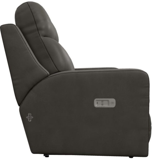 La-Z-Boy® Emmons Pewter Power Reclining Loveseat with Headrest-3