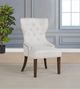 Coaster® Baney Cream/Dark Oak Upholstered Dining Chair-1