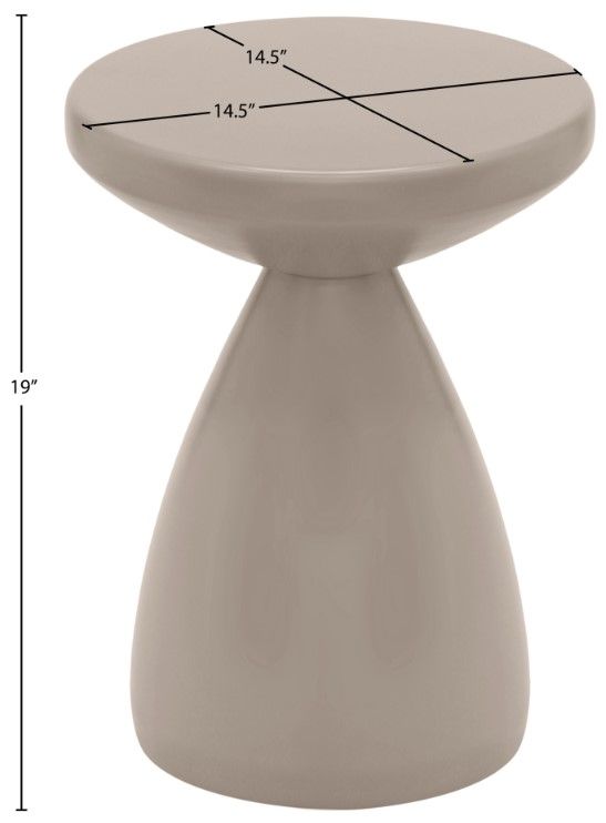 Meridian Furniture Anika Taupe End Table-2