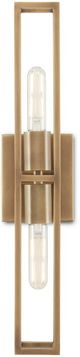 Currey & Company Bagno Bergen Antique Brass Wall Sconce-1