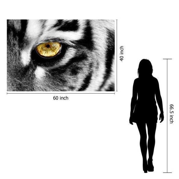 Classy Art Eye of a Tiger Tempered Glass with Foil Wall Art-2