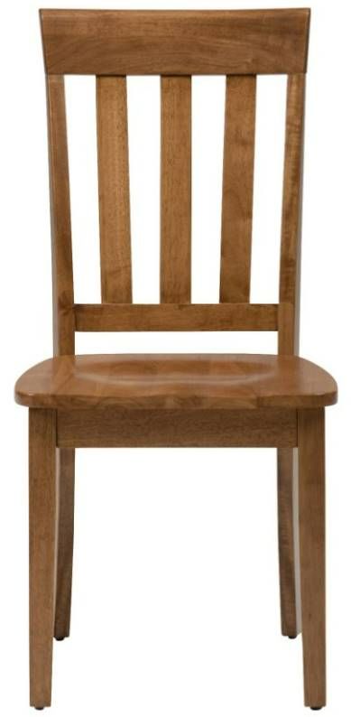 Jofran Inc. Simplicity Honey Slatback Side Chair-2