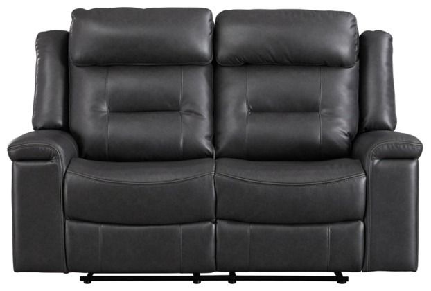 Signature Design by Ashley® McAdoo Charcoal Power Reclining Loveseat-3