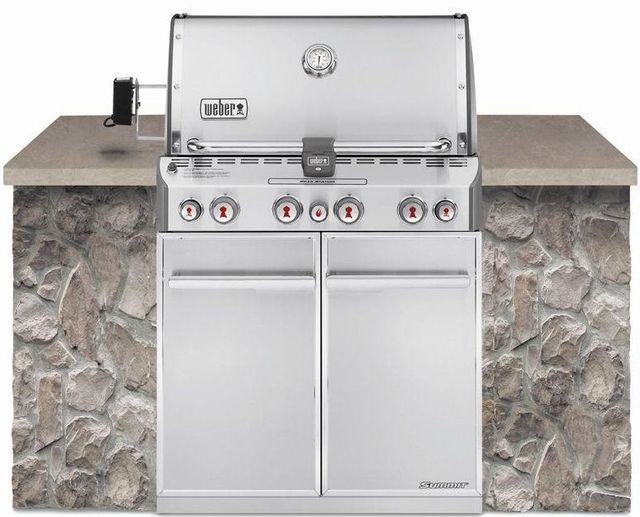 Weber® S-460™ 4-Burner Stainless Steel Built In Natural Gas Grill-0