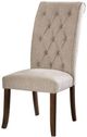 Furniture of America® Sania III 2-Piece Beige/Rustic Oak Dining Side Chair Set-2