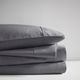 Olliix by Clean Spaces Allergen Barrier Charcoal Full 300 Thread Count Cotton Sheet Set-1
