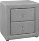 Monarch Specialties Inc. Grey Linen Night Stand-0