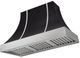AGA Cascade 48" Matte Black Wall Mounted Range Hood with Brushed Nickel Trim-0